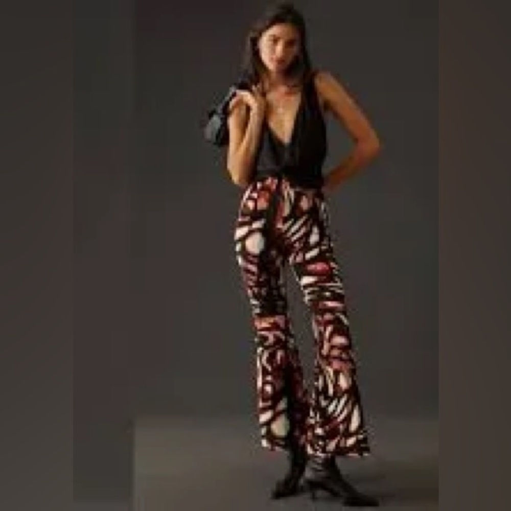Great Preowned Condition Anthropologie Joni Flared Pull on pants